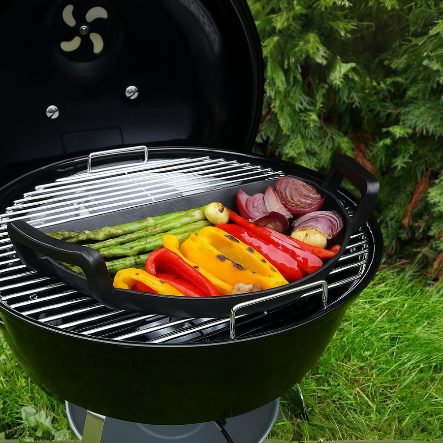 Drip 'N Griddle Pan - 18' Gusseisen