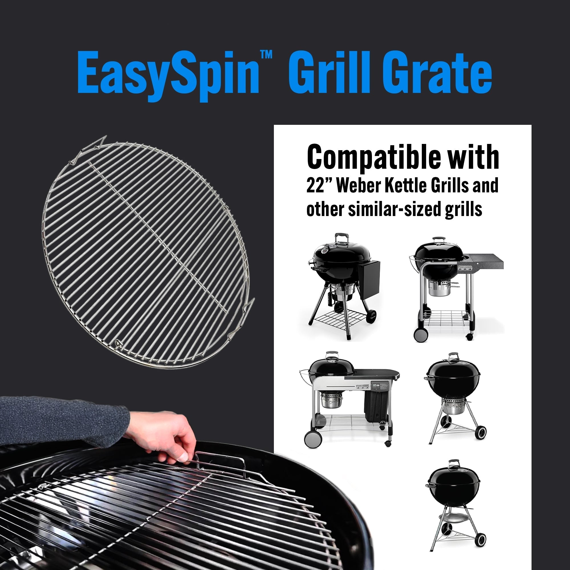EasySpinTM Grillgitter - 22'